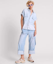Load image into Gallery viewer, ONETEASPOON - CYBER BLUE NEW FICTIONS LOW WASIT UTILITY JEANS