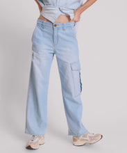 Load image into Gallery viewer, ONETEASPOON - CYBER BLUE NEW FICTIONS LOW WASIT UTILITY JEANS
