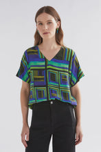 Load image into Gallery viewer, ELK - IDEELL SILKY V-NECK TOP / Salone print