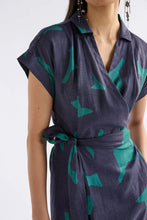 Load image into Gallery viewer, ELK - MINNEN WRAP DRESS / TEAL NVY