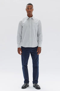 ASSEMBLY - BEN  CHECK L/SLEEVE SHIRT in Cream Navy
