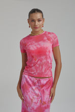 Load image into Gallery viewer, SUMMI SUMMI - MESH BABYDOLL TOP in hibiscus