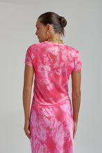 Load image into Gallery viewer, SUMMI SUMMI - MESH BABYDOLL TOP in hibiscus