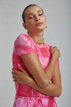 Load image into Gallery viewer, SUMMI SUMMI - MESH BABYDOLL TOP in hibiscus