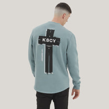 Load image into Gallery viewer, KISS CHACEY - CREWE DUAL CURVED SWEATER in pigment trooper