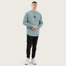Load image into Gallery viewer, KISS CHACEY - CREWE DUAL CURVED SWEATER in pigment trooper