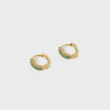 Load image into Gallery viewer, ARMS OF EVE - KHLOE GOLD EARRINGS in Emerald