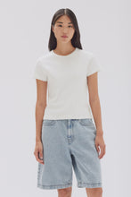 Load image into Gallery viewer, ASSEMBLY - LYLA CAP SLEEVE TEE / antique white