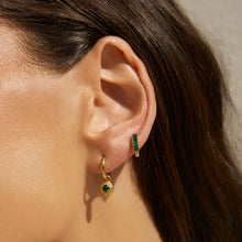 Load image into Gallery viewer, ARMS OF EVE - KHLOE GOLD EARRINGS in Emerald