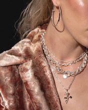 Load image into Gallery viewer, MOUNTAIN & MOON ROSETTA NECKLACE - SILVER