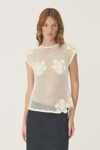 Load image into Gallery viewer, ROWIE - POLLYANNA FLORAL CROCHET TOP - BONE