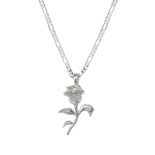 Load image into Gallery viewer, MOUNTAIN &amp; MOON ROSETTA NECKLACE - SILVER
