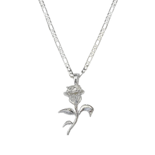 Load image into Gallery viewer, MOUNTAIN & MOON ROSETTA NECKLACE - SILVER