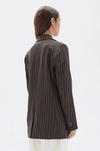Load image into Gallery viewer, ASSEMBLY - SOFIA WOOL PINSTRIPE JACKET in Chestnut Stripe
