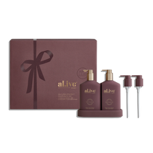 Load image into Gallery viewer, ALIVE - XMAS 25 - TRANSFORMATIVE WASH & LOTION DUO / sweet plum & cherries