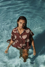 Load image into Gallery viewer, ZULU & ZEPHYR - COCOA SWIRL SHEER TEXTURED SHIRT