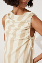 Load image into Gallery viewer, ZULU & ZEPHYR - NATURAL STRIPE ORGANIC COTTON DRESS