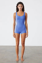 Load image into Gallery viewer, ZULU & ZEPHYR - STRIP RIB BRALETTE BODYSUIT / dolphin blue