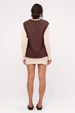 Load image into Gallery viewer, ZULU & ZEPHYR - BASKETWEAVE KNIT VEST / deep brown