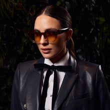 Load image into Gallery viewer, VALLEY - ADCC - A DEAD COFFIN CLUB - BURNT ORANGE FADE TO CRYSTAL w GOLD METAL /ORANGE GRADIENT LENS