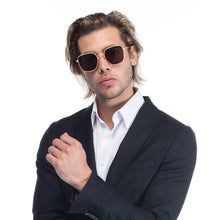 Load image into Gallery viewer, VALLEY - DOTAN BRUSHED GOLD TITANIUM / BLACK LENS