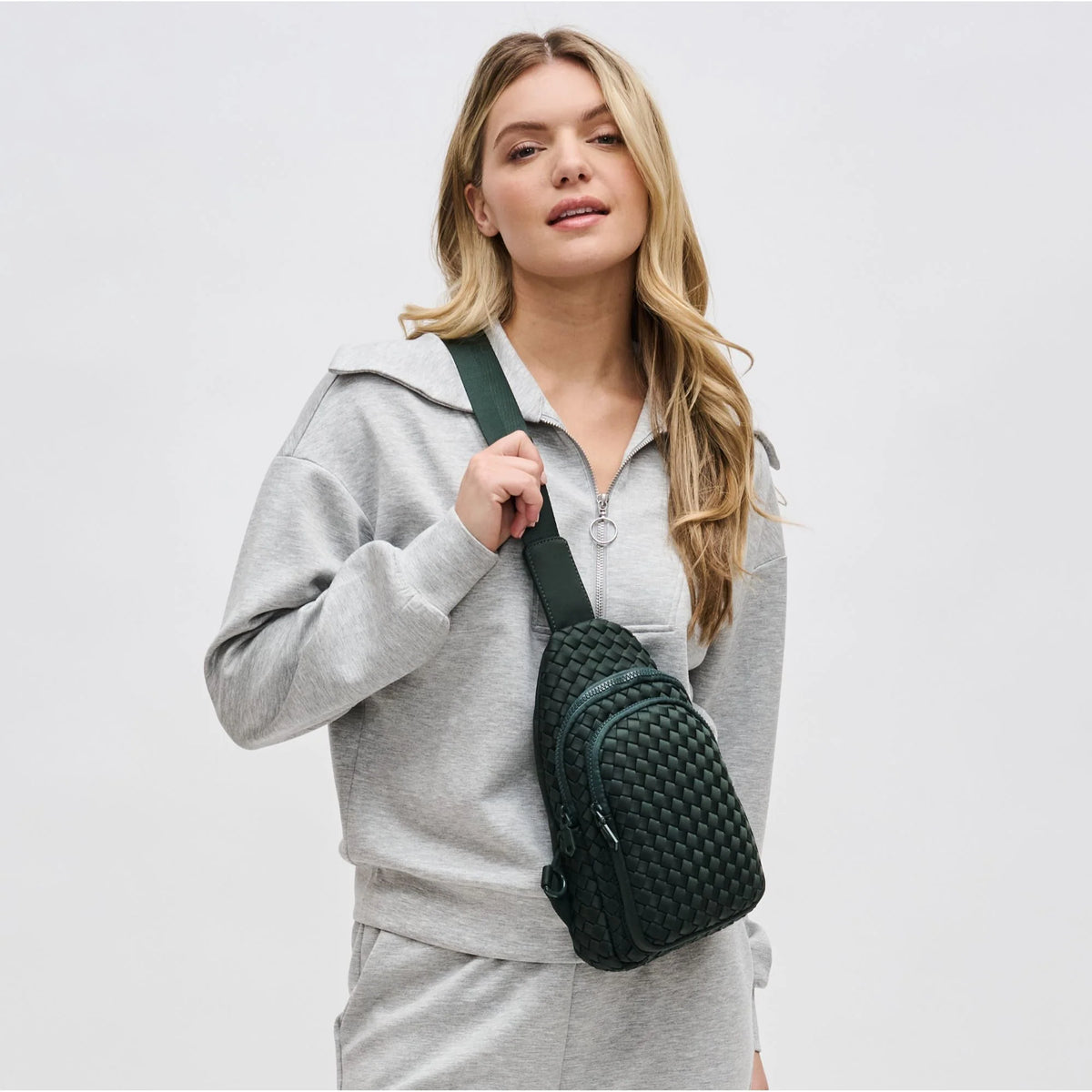 Blue Sol & Selene Beyond The Horizon Woven Neoprene Sling Backpack NWOT WovenSlingBackpack-Wine_1.jpg?  main image 4