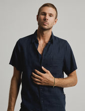 Load image into Gallery viewer, MR SIMPLE - S/S LINEN SHIRT -  NAVY