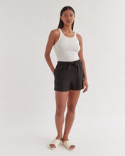 Load image into Gallery viewer, ASSEMBLY - ANIKA LINEN SHORT - BLACK