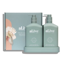 Load image into Gallery viewer, AL.IVE WASH & LOTION DUO + TRAY - KAFFIR LIME & GREEN TEA