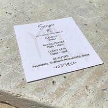 Load image into Gallery viewer, SCORPIO ZODIAC GOLD SPINNER NECKLACE