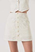 Load image into Gallery viewer, ROLLAS - FRANCOISE LINEN BUTTON MINI SKIRT
