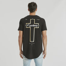 Load image into Gallery viewer, KISS CHACEY - SENSATION DUAL CURVED TEE - JET BLACK