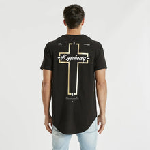 Load image into Gallery viewer, KISS CHACEY - SENSATION DUAL CURVED TEE - JET BLACK