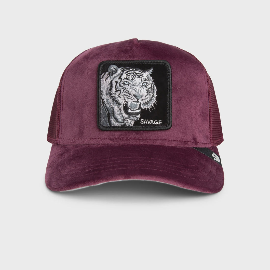 GOORIN BROS - VELOUR TIGER TRUCKER CAP in Desire