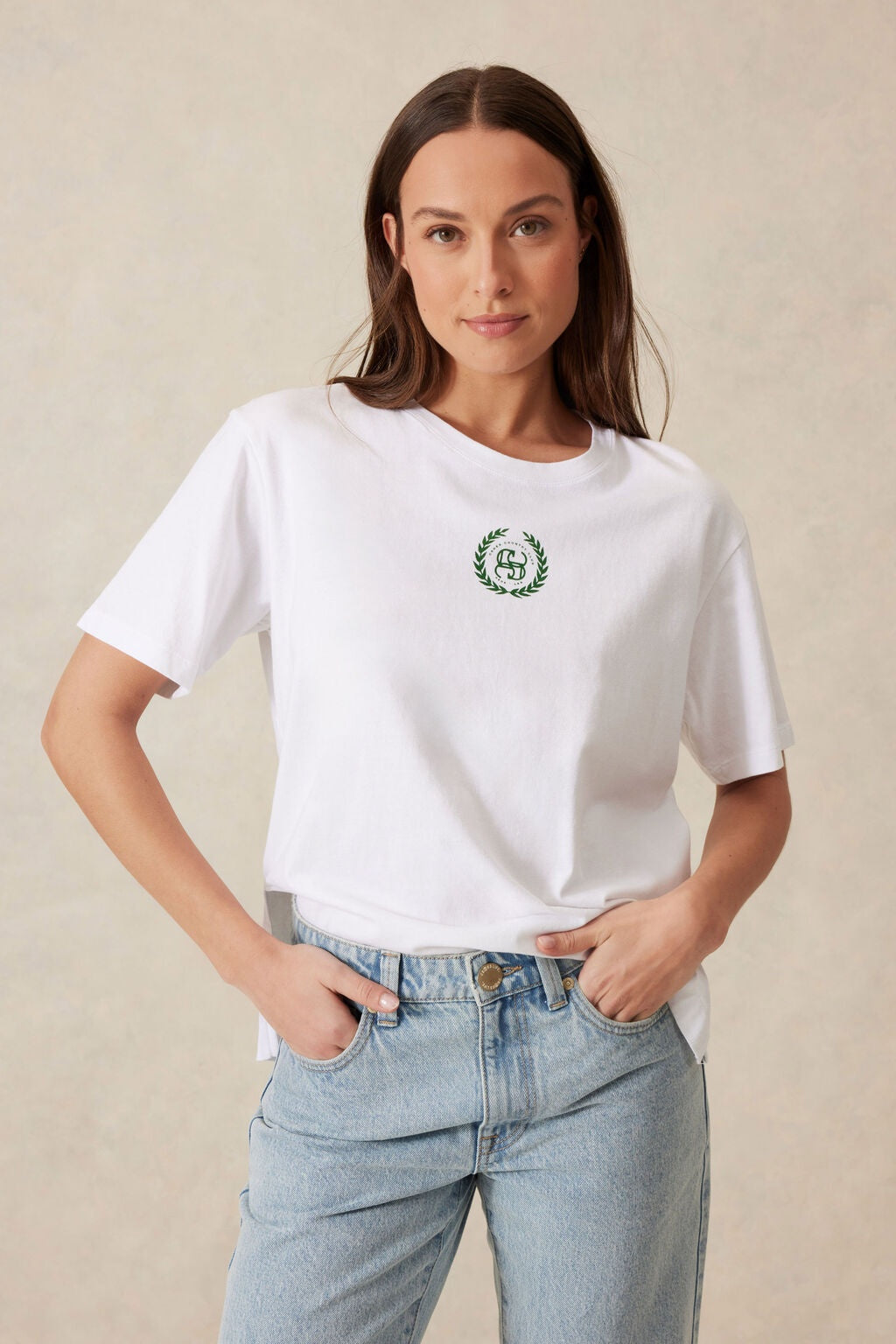 CERES LIFE SLOUCHY SPLIT HEM TEE