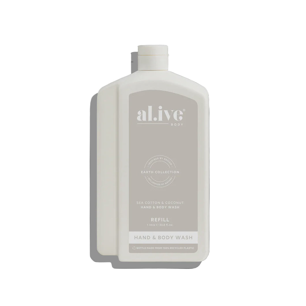ALIVE  - WASH REFILL 1 Litre  - SEA COTTON