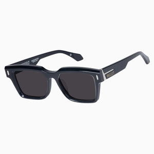 VALLEY - ROOSEVELT - Gloss Black w Silver Metal / Brown Gradient Lens
