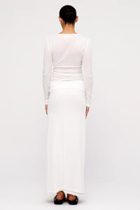 ZULU & ZEPHYR - RIB HEMP LONG SLEEVE TOP - WHITE