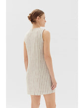 Load image into Gallery viewer, ASSEMBLY - CORALIE LINEN MINI DRESS - OAT STRIPE
