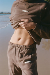 ZULU & ZEPHYR - CUFFED SPORT SWEATPANT - CAROB