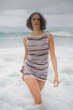 Load image into Gallery viewer, ZULU &amp; ZEPHYR - KNIT MINI DRESS / black stripe
