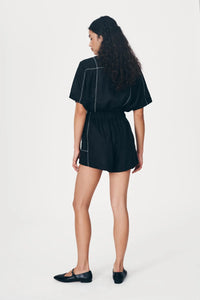 ROWIE - ARIES LINEN SHORT / Noir