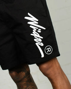 WNDRR - OFFEND BEACH SHORT - BLACK