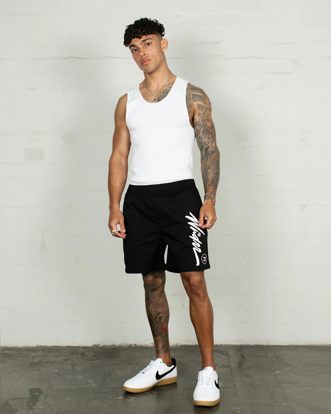 WNDRR - OFFEND BEACH SHORT - BLACK