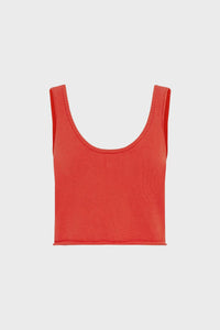 ROWIE - BELEN KNIT CROP / Aperol Red