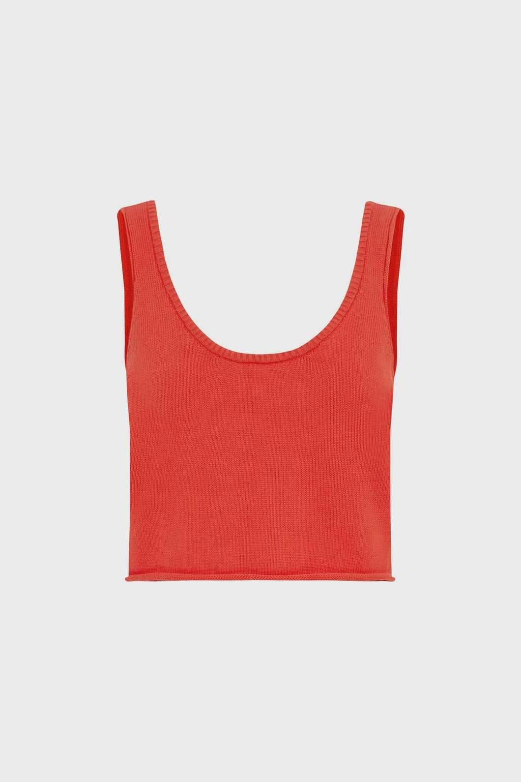 ROWIE - BELEN KNIT CROP / Aperol Red