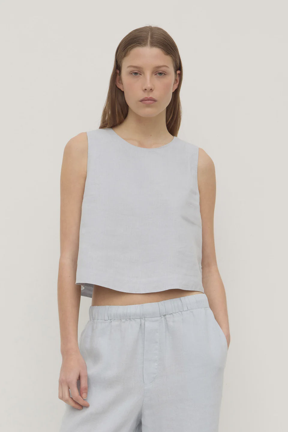 ASSEMBLY - ESTELLE LINEN TOP CLOUD