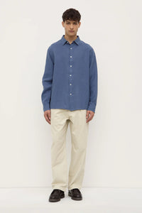 ASSEMBLY - EVERYDAY MENS LINEN LS SHIRT / OCEAN