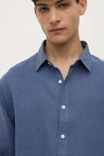 Load image into Gallery viewer, ASSEMBLY - EVERYDAY MENS LINEN LS SHIRT / OCEAN
