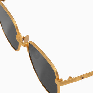 VALLEY - DOTAN BRUSHED GOLD TITANIUM / BLACK LENS